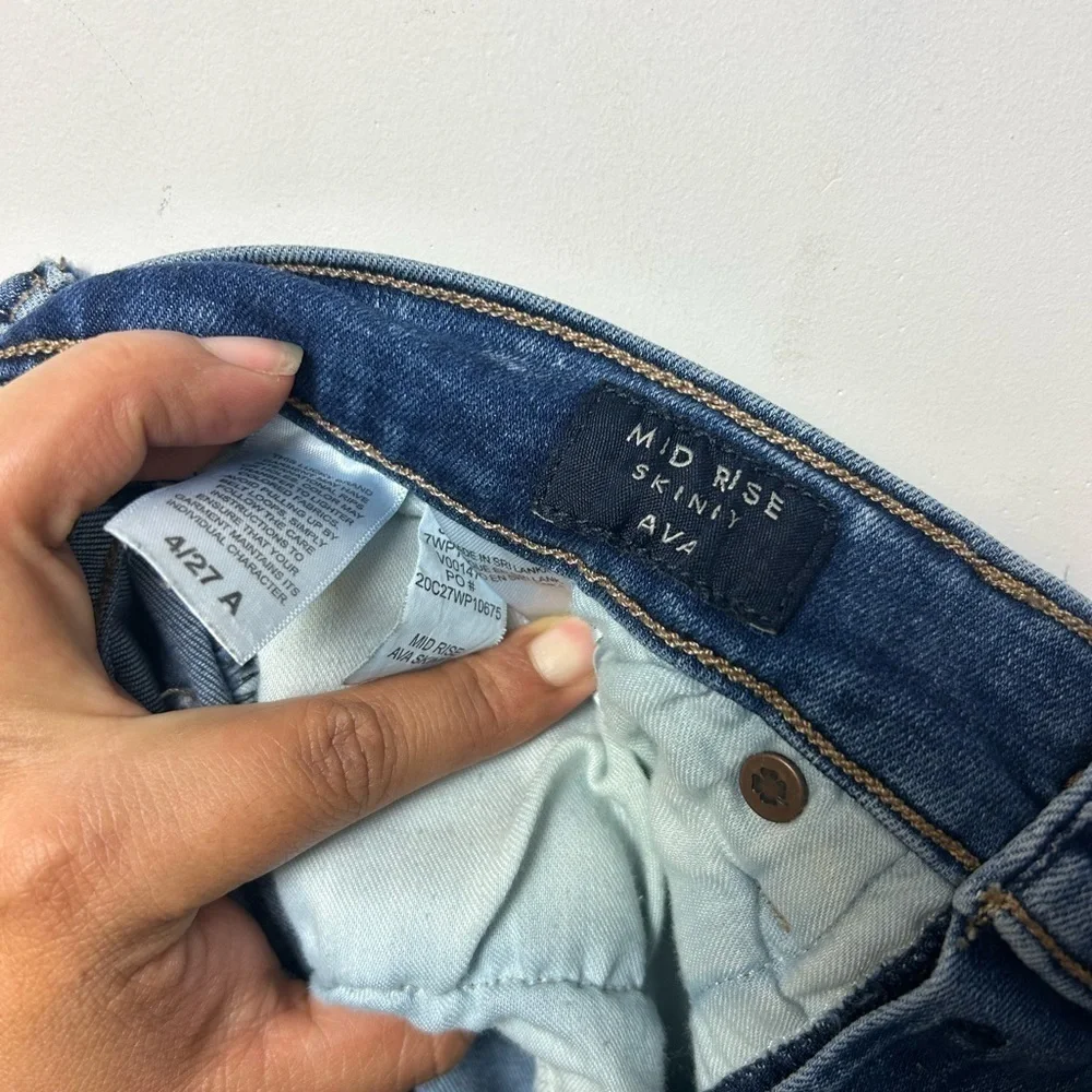 Lucky brand ankle‎ skinny Mid rise Stretchy blue wash jeans size 4/27